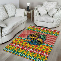 Hawaiian Pineapples Skull Area Rug Mele Kalikimaka Palaka Quilt Pattern LT9 - Polynesian Pride