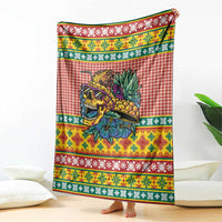 Hawaiian Pineapples Skull Blanket Mele Kalikimaka Palaka Quilt Pattern LT9 - Polynesian Pride