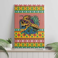 Hawaiian Pineapples Skull Canvas Wall Art Mele Kalikimaka Palaka Quilt Pattern LT9 - Polynesian Pride