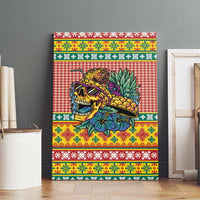 Hawaiian Pineapples Skull Canvas Wall Art Mele Kalikimaka Palaka Quilt Pattern LT9 - Polynesian Pride
