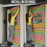 Hawaiian Pineapples Skull Door Cover Mele Kalikimaka Palaka Quilt Pattern LT9 - Polynesian Pride
