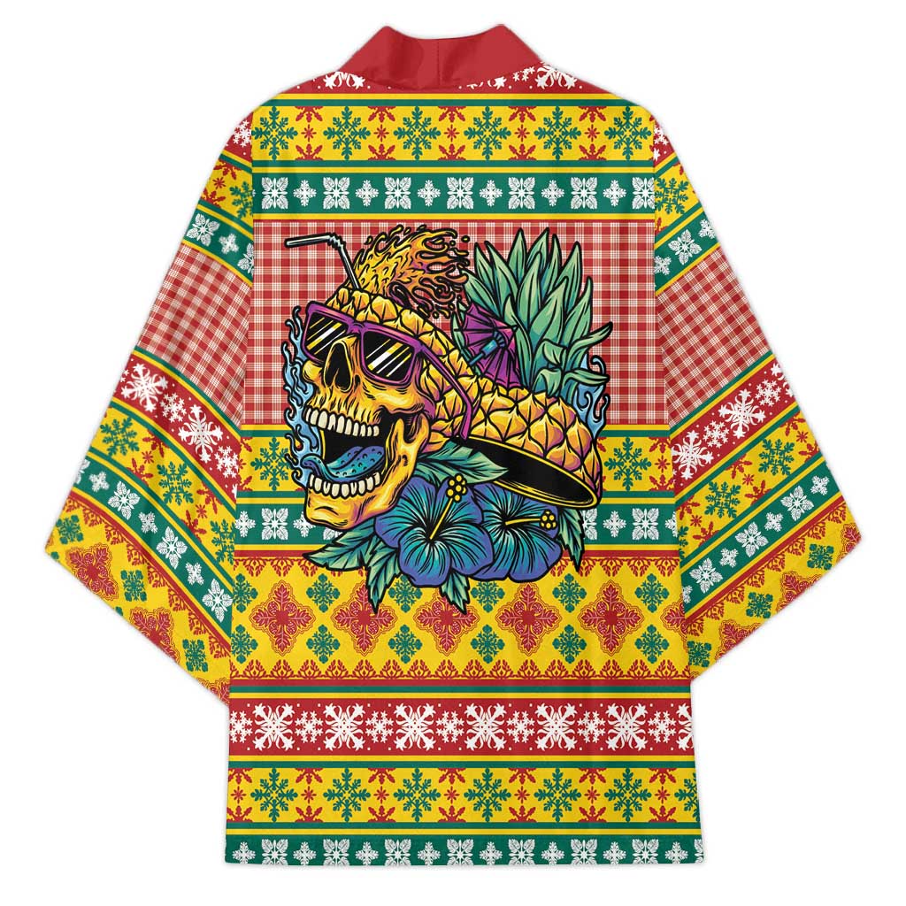 Hawaiian Pineapples Skull Kimono Mele Kalikimaka Palaka Quilt Pattern LT9 - Polynesian Pride