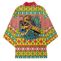 Hawaiian Pineapples Skull Kimono Mele Kalikimaka Palaka Quilt Pattern LT9 - Polynesian Pride