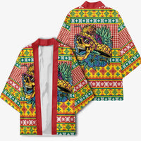 Hawaiian Pineapples Skull Kimono Mele Kalikimaka Palaka Quilt Pattern LT9 - Polynesian Pride