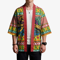 Hawaiian Pineapples Skull Kimono Mele Kalikimaka Palaka Quilt Pattern LT9 - Polynesian Pride