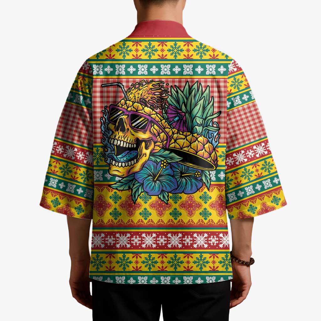 Hawaiian Pineapples Skull Kimono Mele Kalikimaka Palaka Quilt Pattern LT9 - Polynesian Pride