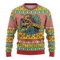 Hawaiian Pineapples Skull Ugly Christmas Sweater Mele Kalikimaka Palaka Quilt Pattern LT9 - Polynesian Pride