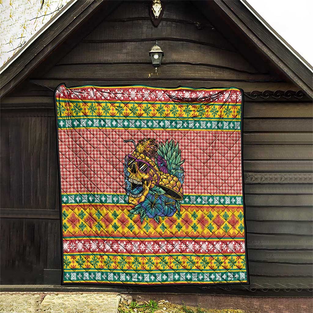 Hawaiian Pineapples Skull Quilt Mele Kalikimaka Palaka Quilt Pattern LT9 - Polynesian Pride