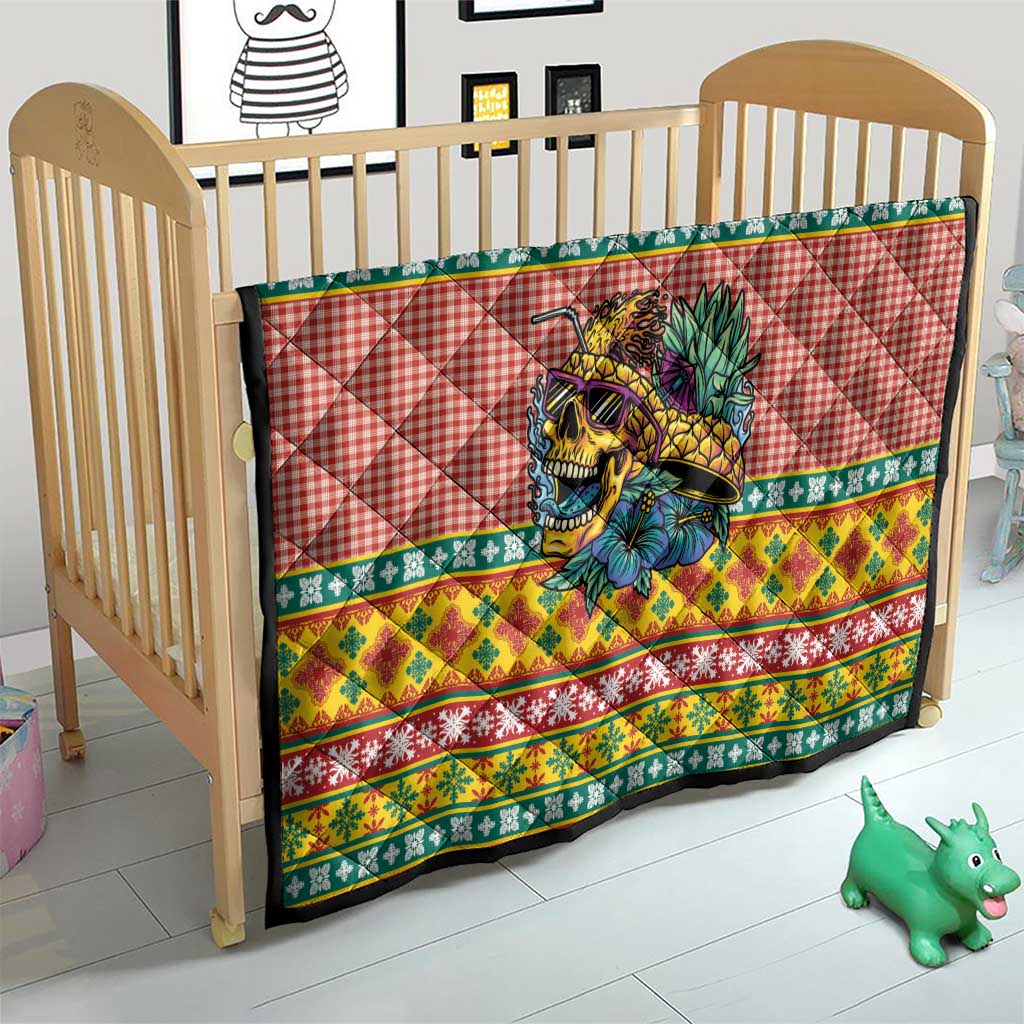 Hawaiian Pineapples Skull Quilt Mele Kalikimaka Palaka Quilt Pattern LT9 - Polynesian Pride