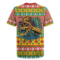 Hawaiian Pineapples Skull Rugby Jersey Mele Kalikimaka Palaka Quilt Pattern LT9 - Polynesian Pride