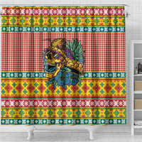 Hawaiian Pineapples Skull Shower Curtain Mele Kalikimaka Palaka Quilt Pattern LT9 - Polynesian Pride