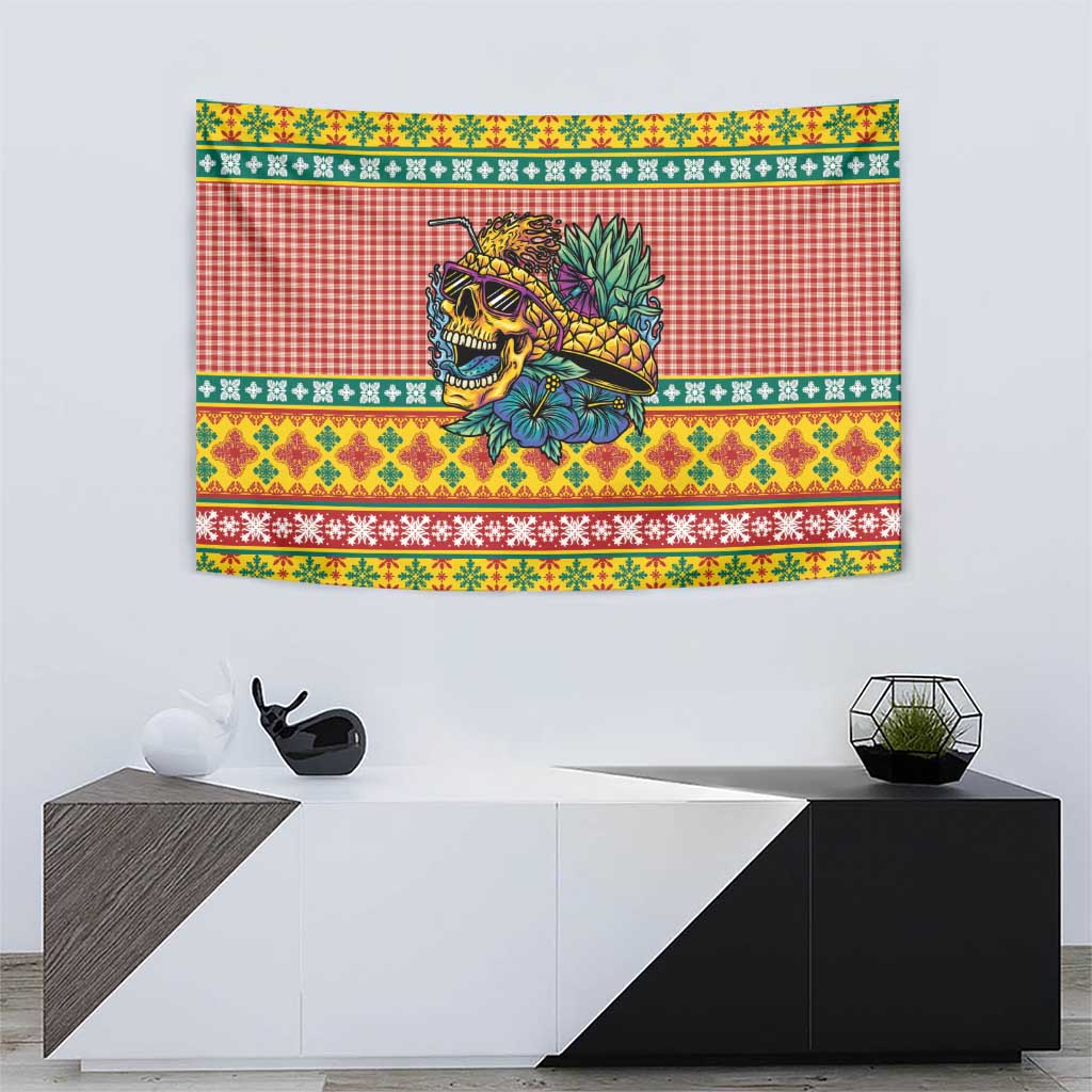 Hawaiian Pineapples Skull Tapestry Mele Kalikimaka Palaka Quilt Pattern LT9 - Polynesian Pride