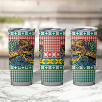 Hawaiian Pineapples Skull Tumbler Cup Mele Kalikimaka Palaka Quilt Pattern LT9 - Polynesian Pride