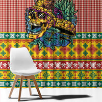 Hawaiian Pineapples Skull Window Curtain Mele Kalikimaka Palaka Quilt Pattern LT9 - Polynesian Pride