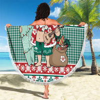 Hawaiian Funny Santa Surf Beach Blanket Mele Kalikimaka Palaka Quilt Pattern LT9 - Polynesian Pride