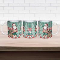 Hawaiian Funny Santa Surf Ceramic Mug Mele Kalikimaka Palaka Quilt Pattern LT9 - Polynesian Pride