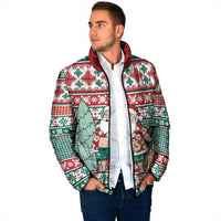 Hawaiian Funny Santa Surf Padded Jacket Mele Kalikimaka Palaka Quilt Pattern LT9 - Polynesian Pride