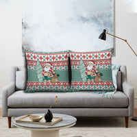 Hawaiian Funny Santa Surf Pillow Cover Mele Kalikimaka Palaka Quilt Pattern LT9 - Polynesian Pride