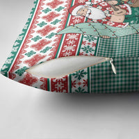 Hawaiian Funny Santa Surf Pillow Cover Mele Kalikimaka Palaka Quilt Pattern LT9 - Polynesian Pride