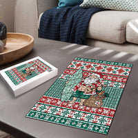 Hawaiian Funny Santa Surf Puzzle Mele Kalikimaka Palaka Quilt Pattern LT9 - Polynesian Pride