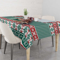 Hawaiian Funny Santa Surf Tablecloth Mele Kalikimaka Palaka Quilt Pattern LT9 - Polynesian Pride