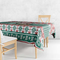 Hawaiian Funny Santa Surf Tablecloth Mele Kalikimaka Palaka Quilt Pattern LT9 - Polynesian Pride