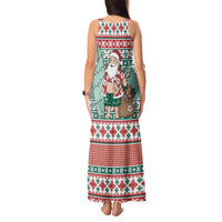 Hawaiian Funny Santa Surf Tank Maxi Dress Mele Kalikimaka Palaka Quilt Pattern LT9 - Polynesian Pride