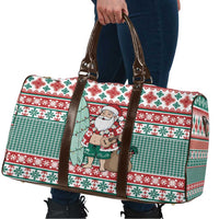 Hawaiian Funny Santa Surf Travel Bag Mele Kalikimaka Palaka Quilt Pattern LT9 - Polynesian Pride