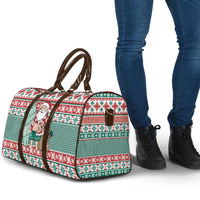 Hawaiian Funny Santa Surf Travel Bag Mele Kalikimaka Palaka Quilt Pattern LT9 - Polynesian Pride