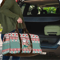 Hawaiian Funny Santa Surf Travel Bag Mele Kalikimaka Palaka Quilt Pattern LT9 - Polynesian Pride