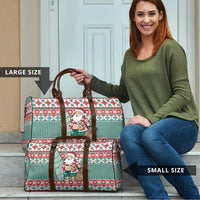 Hawaiian Funny Santa Surf Travel Bag Mele Kalikimaka Palaka Quilt Pattern LT9 - Polynesian Pride