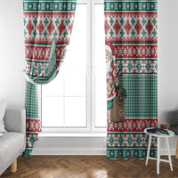 Hawaiian Funny Santa Surf Window Curtain Mele Kalikimaka Palaka Quilt Pattern LT9 - Polynesian Pride