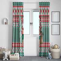 Hawaiian Funny Santa Surf Window Curtain Mele Kalikimaka Palaka Quilt Pattern LT9 - Polynesian Pride