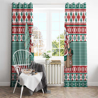 Hawaiian Funny Santa Surf Window Curtain Mele Kalikimaka Palaka Quilt Pattern LT9 - Polynesian Pride