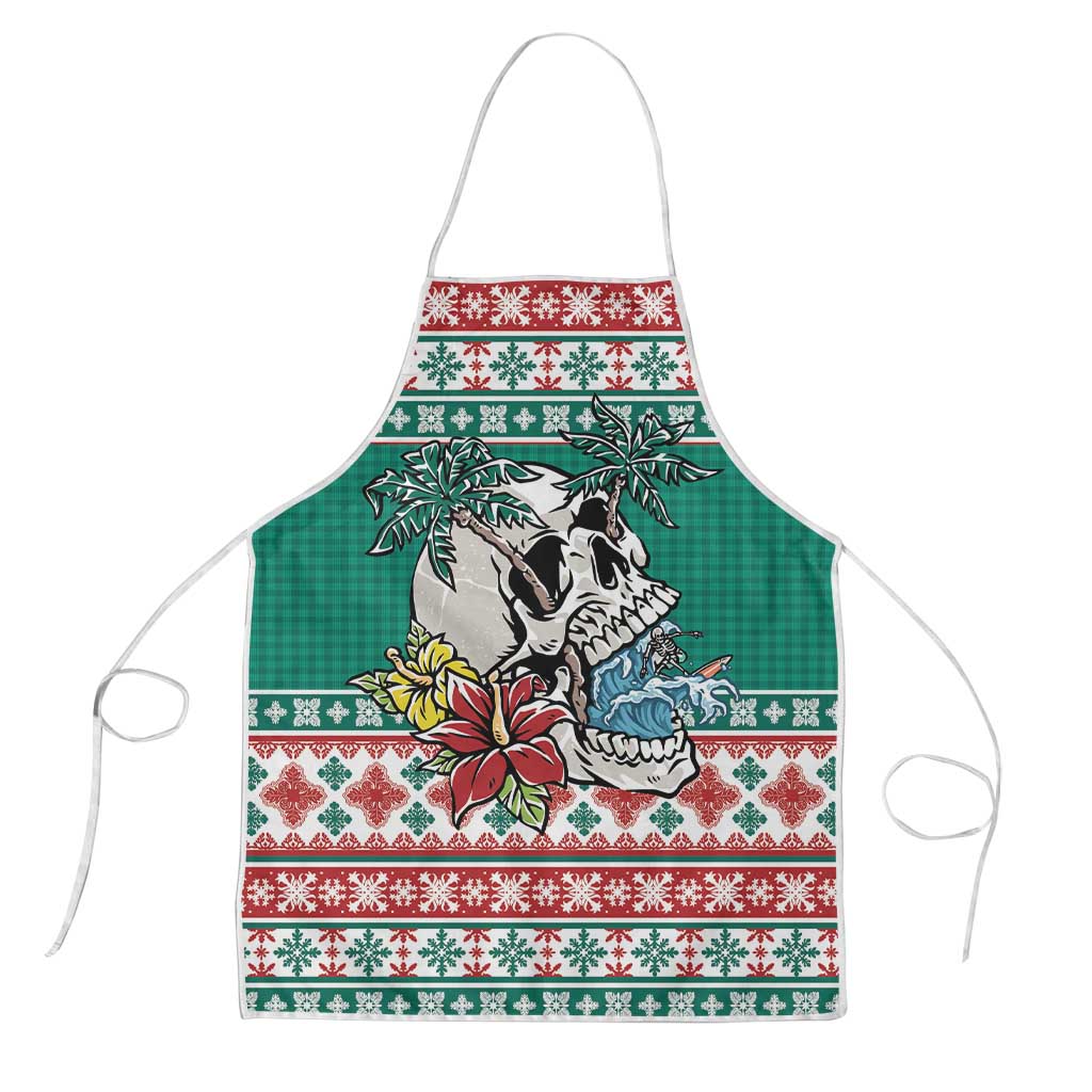 Hawaiian Skull Surfs Apron Mele Kalikimaka Palaka Quilt Pattern LT9 Green - Polynesian Pride