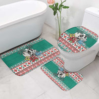 Hawaiian Skull Surfs Bathroom Set Mele Kalikimaka Palaka Quilt Pattern LT9 - Polynesian Pride