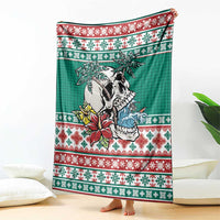 Hawaiian Skull Surfs Blanket Mele Kalikimaka Palaka Quilt Pattern LT9 - Polynesian Pride