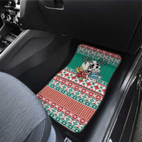 Hawaiian Skull Surfs Car Mats Mele Kalikimaka Palaka Quilt Pattern LT9 - Polynesian Pride