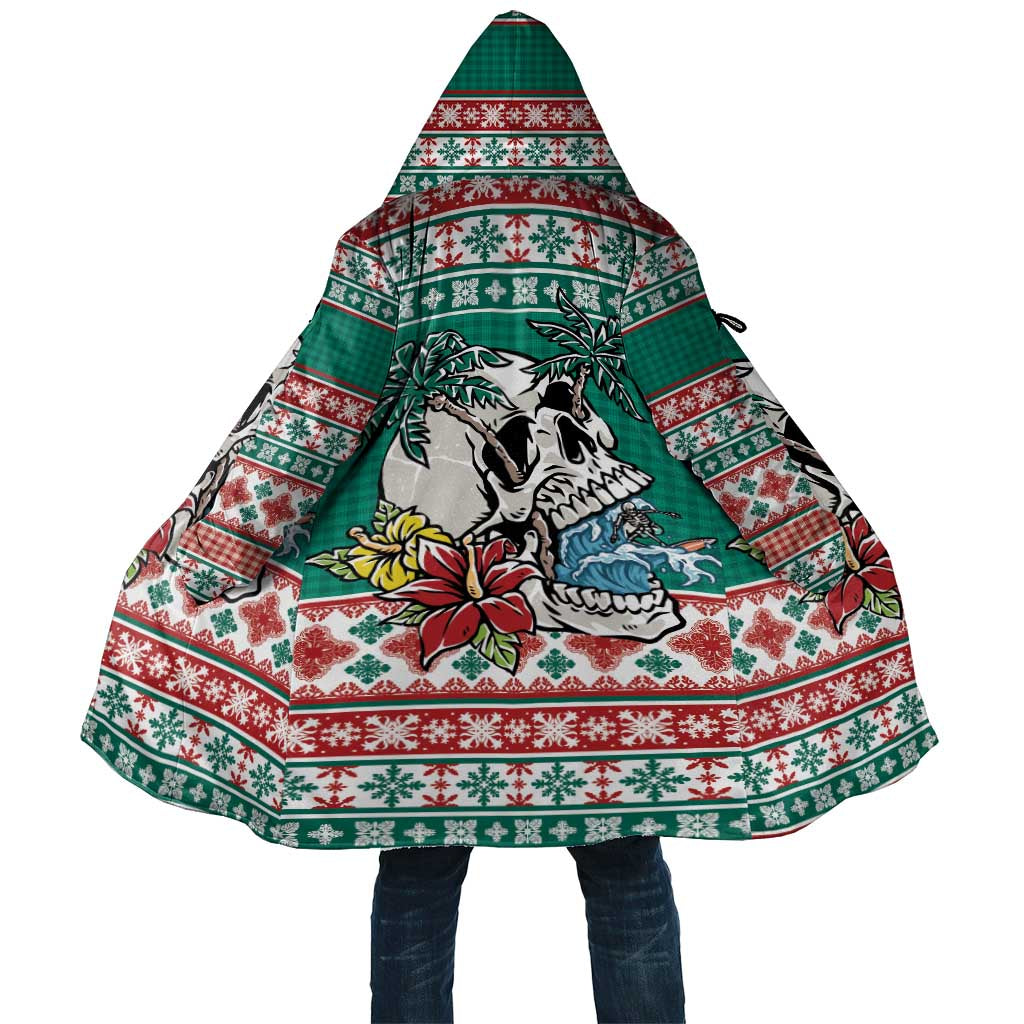 Hawaiian Skull Surfs Cloak Mele Kalikimaka Palaka Quilt Pattern LT9 Unisex Green - Polynesian Pride