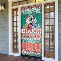 Hawaiian Skull Surfs Door Cover Mele Kalikimaka Palaka Quilt Pattern LT9 - Polynesian Pride