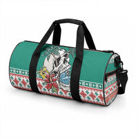 Hawaiian Skull Surfs Duffle Bag Mele Kalikimaka Palaka Quilt Pattern LT9 - Polynesian Pride