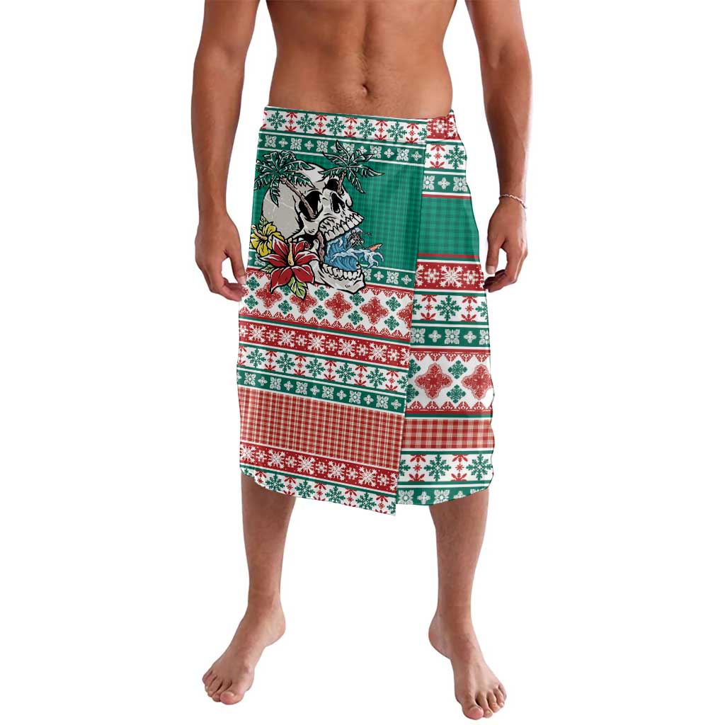 Hawaiian Skull Surfs Lavalava Mele Kalikimaka Palaka Quilt Pattern LT9 Green - Polynesian Pride