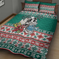 Hawaiian Skull Surfs Quilt Bed Set Mele Kalikimaka Palaka Quilt Pattern LT9 - Polynesian Pride