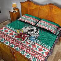 Hawaiian Skull Surfs Quilt Bed Set Mele Kalikimaka Palaka Quilt Pattern LT9 - Polynesian Pride