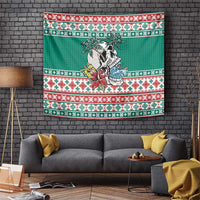Hawaiian Skull Surfs Tapestry Mele Kalikimaka Palaka Quilt Pattern LT9 Green - Polynesian Pride