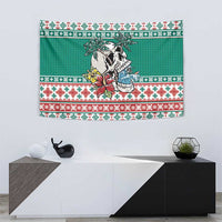 Hawaiian Skull Surfs Tapestry Mele Kalikimaka Palaka Quilt Pattern LT9 - Polynesian Pride