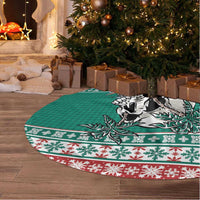 Hawaiian Skull Surfs Tree Skirt Mele Kalikimaka Palaka Quilt Pattern LT9 - Polynesian Pride