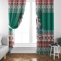 Hawaiian Skull Surfs Window Curtain Mele Kalikimaka Palaka Quilt Pattern LT9 - Polynesian Pride