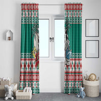 Hawaiian Skull Surfs Window Curtain Mele Kalikimaka Palaka Quilt Pattern LT9 - Polynesian Pride