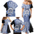 Aloha Vintage Hawaii Tribal Family Matching Mermaid Dress and Hawaiian Shirt Blue Style LT9 - Polynesian Pride